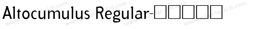 Altocumulus Regular字体转换